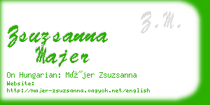 zsuzsanna majer business card